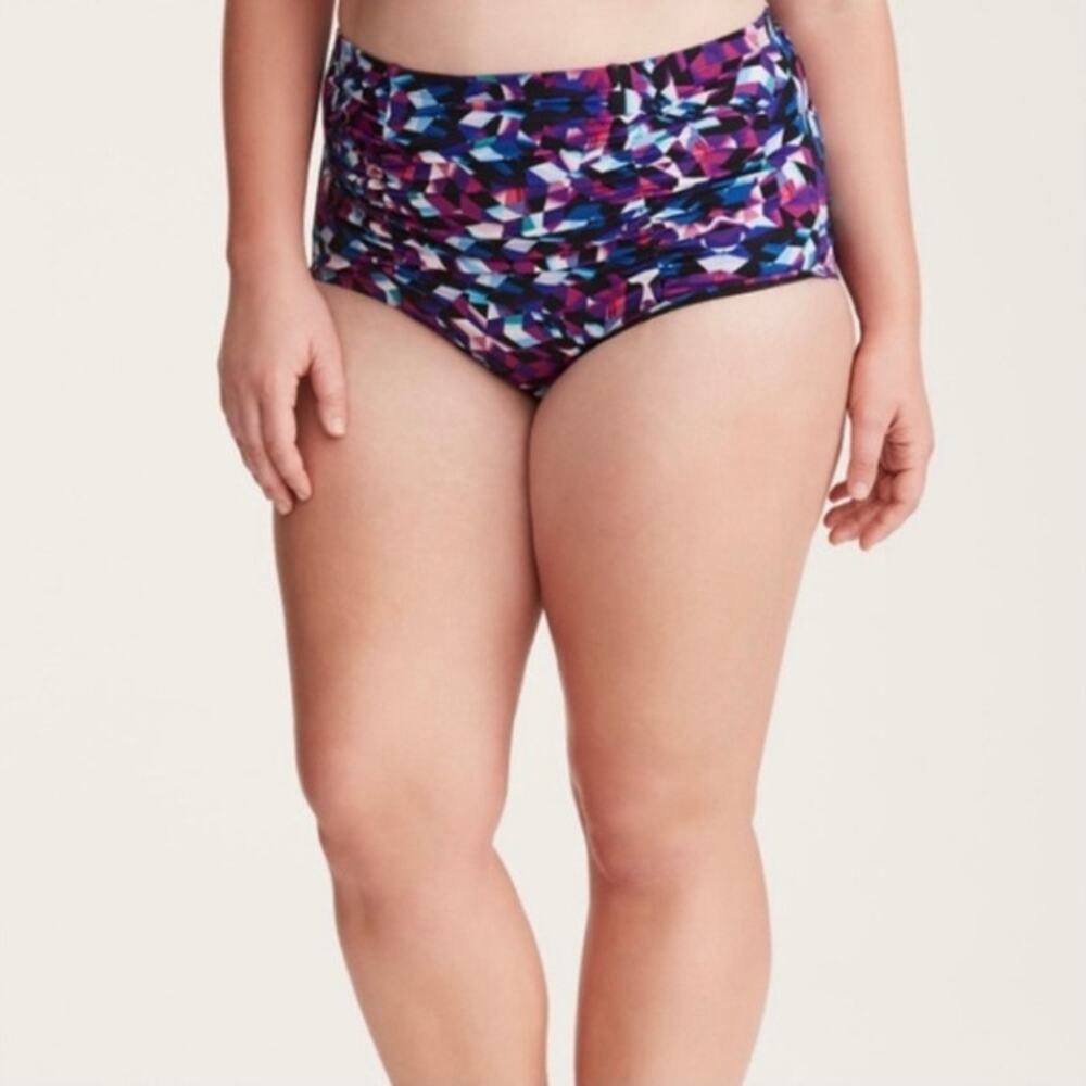 Torrid Purple Geometric Swim Bottom 6X